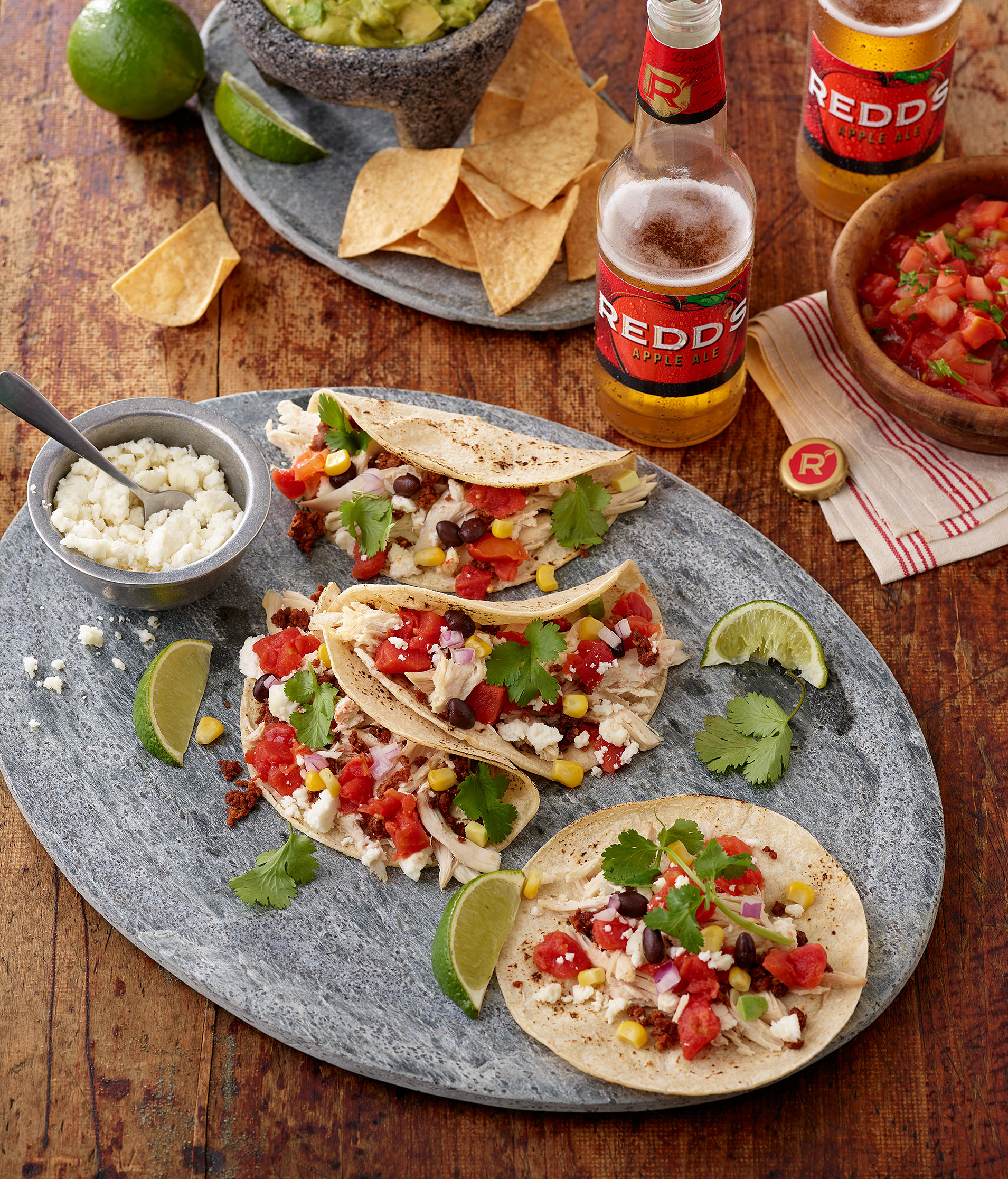 CHICKEN + CHORIZO TACOS CHICKEN + CHORIZO TACOS