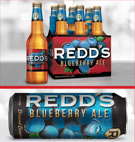 REDDS BLUEBERRY ALE Redds Apple Ale.